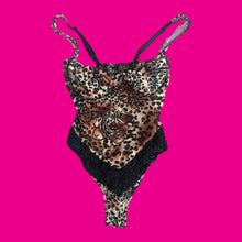 Load image into Gallery viewer, 1990s Fredericks of Hollywood Leopard Mesh Leotard (S)
