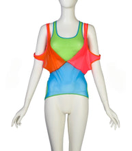 Load image into Gallery viewer, Jean Paul Gaultier Vintage Neon Four-Way Mesh Tank Top
