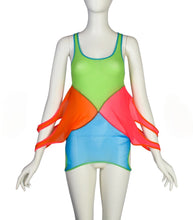 Load image into Gallery viewer, Jean Paul Gaultier Vintage Neon Four-Way Mesh Tank Top
