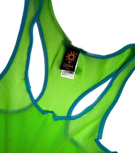 Jean Paul Gaultier Vintage Neon Four-Way Mesh Tank Top