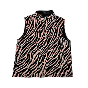 Y2K Misdemeanor Pink Zebra Vest (M)