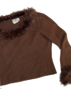 Valentino Fur Trim Top